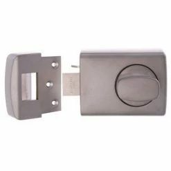 Locking Solutions LOCKWOOD 002 KNOB DEADLATCH SATIN CHROME PEARL
