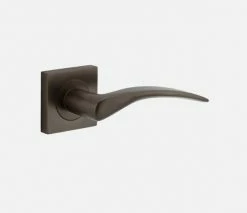 IVER DOOR LEVER OXFORD SQUARE ROSE BACKPLATE Door Handles & Levers
