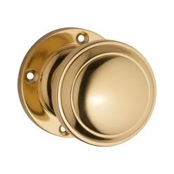 TRADCO DOOR KNOB MILTON ROUND ROSE PAIR