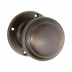 TRADCO DOOR KNOB MILTON ROUND ROSE PAIR