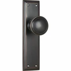 TRADCO MILTON DOOR KNOB ON PLATE 48 TRADCO MILTON DOOR KNOB ON PLATE