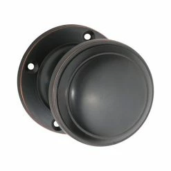 TRADCO DOOR KNOB MILTON ROUND ROSE PAIR