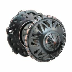 Handles & Hardware TRADCO DOOR KNOB FILIGREE ROUND ROSE PAIR