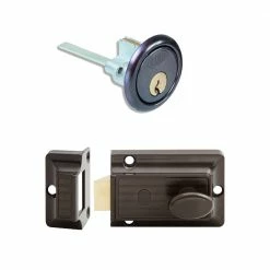 LOCKWOOD 100 NIGHTLATCH BROWN BODY
