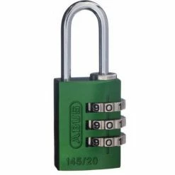 ABUS 3-WHEEL 20MM COMBINATION ALUMINIUM PADLOCK 145/20 VARIOUS COLOURS