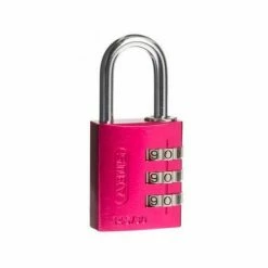 ABUS 3-WHEEL 30MM COMBINATION ALUMINIUM PADLOCK 145/30 VARIOUS COLOURS