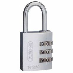 ABUS 3-WHEEL 30MM COMBINATION ALUMINIUM PADLOCK 145/30 VARIOUS COLOURS