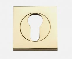 Tradco Restoration Hardware IVER ESCUTCHEONS EURO FORGED SQUARE