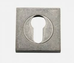 Tradco Restoration Hardware IVER ESCUTCHEONS EURO FORGED SQUARE