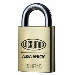 LOCKWOOD HIGH SECURITY 334 SERIES BRASS PADLOCK