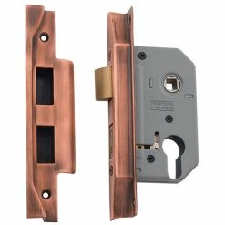 TRADCO REBATED EURO MORTICE LOCK (47.5MM PITCH) Entrance Sets