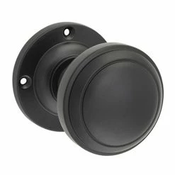 TRADCO DOOR KNOB MILTON ROUND ROSE PAIR