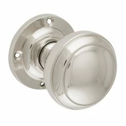 TRADCO DOOR KNOB MILTON ROUND ROSE PAIR