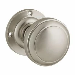 TRADCO DOOR KNOB MILTON ROUND ROSE PAIR