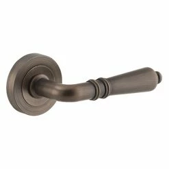 IVER DOOR LEVER SARLAT ROUND ROSE PAIR Door Handles & Levers 22 IVER DOOR LEVER SARLAT ROUND ROSE PAIR Door Handles & Levers