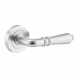 IVER DOOR LEVER SARLAT ROUND ROSE PAIR Door Handles & Levers 25 IVER DOOR LEVER SARLAT ROUND ROSE PAIR Door Handles & Levers