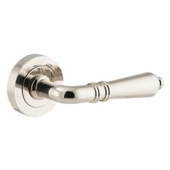 IVER DOOR LEVER SARLAT ROUND ROSE PAIR Door Handles & Levers 27 IVER DOOR LEVER SARLAT ROUND ROSE PAIR Door Handles & Levers