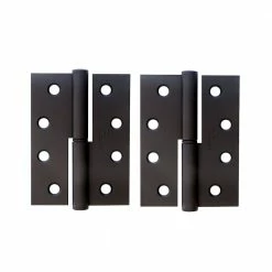 Hinges & Magnets TRIO MATT BLACK LIFT OFF HINGE (PAIR) 85MM X 60MM X 1.6MM