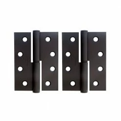 Hinges & Magnets TRIO MATT BLACK LIFT OFF HINGE (PAIR) 85MM X 60MM X 1.6MM
