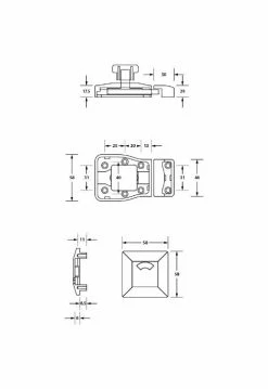 METLAM SLIDE INDICATOR BOLT - MODA LOCK Toilet & Partition Hardware