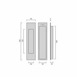 Nidus Flush Pulls MARDECO 'M' SERIES FLUSH PULL (SINGLE)