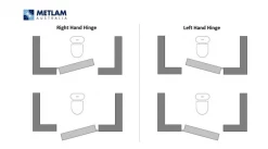 METLAM MODA RANGE TOILET PARTITION HARDWARE KIT
