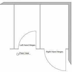 METLAM MODA RANGE TOILET PARTITION HARDWARE KIT