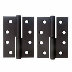 Hinges & Magnets TRIO MATT BLACK LIFT OFF HINGE (PAIR) 100MM X 75MM X 2.5MM