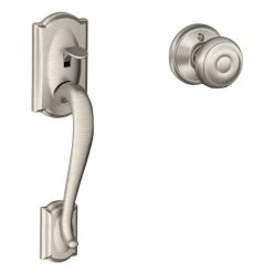 Handles & Hardware SCHLAGE CAMELOT FRONT ENTRY HANDLE AND GEORGIAN KNOB