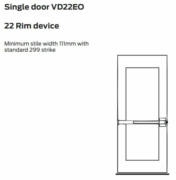 VON DUPRIN 22 SERIES RIM EXIT DEVICE 3 VON DUPRIN 22 SERIES RIM EXIT DEVICE