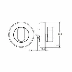 Handles & Hardware LOCKWOOD VELOCITY OVAL TURNKNOB VSR7
