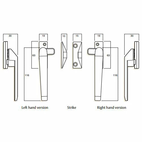 Locking Solutions WHITCO SERIES 25 WINDOW LOCKABLE FASTENER 7 Locking Solutions WHITCO SERIES 25 WINDOW LOCKABLE FASTENER