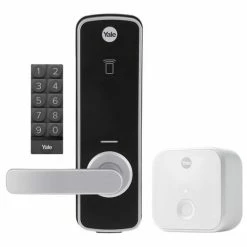 Digital Locks FIRE RATED YALE UNITY ENTRANCE LOCK SILVER WITH CONNECT BRIDGE AND KEYPAD