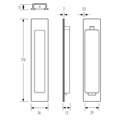 HALLIDAY AND BAILLIE FLUSH PULL HB660 Flush Pulls 2 HALLIDAY AND BAILLIE FLUSH PULL HB660 Flush Pulls