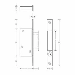 HALLIDAY AND BAILLIE PUSH BUTTON EDGE PULL HB680 Flush Pulls