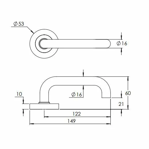 Handles & Hardware MADINOZ URBAN ROUND ROSE LEVERSET MDZ L70T 3 Handles & Hardware MADINOZ URBAN ROUND ROSE LEVERSET MDZ L70T