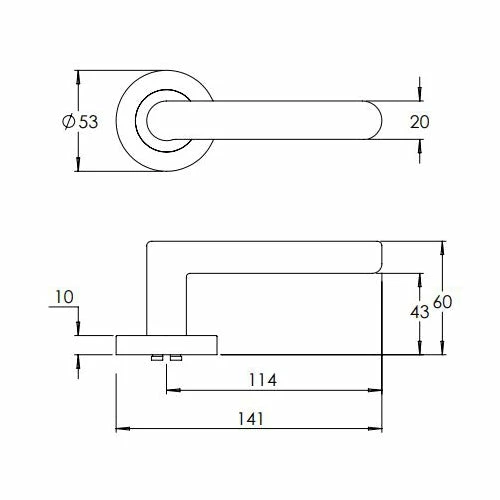 MADINOZ VISION ROUND ROSE LEVERSET MDZ888-16 Handles & Hardware 3 MADINOZ VISION ROUND ROSE LEVERSET MDZ888-16 Handles & Hardware