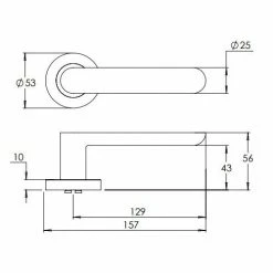Handles & Hardware MADINOZ VISION ROUND ROSE LEVERSET MDZ888-17
