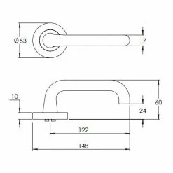 MADINOZ VISION ROUND ROSE LEVERSET MDZ888-18 Handles & Hardware