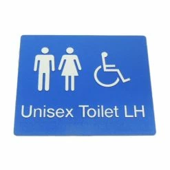 Tim The Sign Man Toilet & Shower Signage UNISEX DISABLED TOILET SIGN (LEFT HAND)
