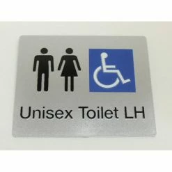 Tim The Sign Man Toilet & Shower Signage UNISEX DISABLED TOILET SIGN (LEFT HAND)